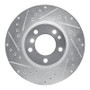 R1 93-97 BMW 850CI Front Left Drilled & Slotted Silver Brake Rotor