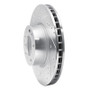 R1 93-97 BMW 850CI Front Left Drilled & Slotted Silver Brake Rotor