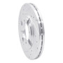 R1 84-90 Dodge COLT Front Left Drilled & Slotted Silver Brake Rotor