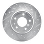 R1 91-01 BMW 850I Rear Right Drilled & Slotted Silver Brake Rotor