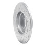R1 91-01 BMW 850I Rear Right Drilled & Slotted Silver Brake Rotor