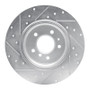 R1 91-01 BMW 850I Rear Right Drilled & Slotted Silver Brake Rotor