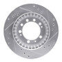 R1 83-89 Chrysler Conquest Rear Left Drilled & Slotted Silver Brake Rotor