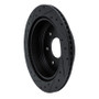 R1 17-24 Nissan Titan Rear Right Drilled & Slotted Black Brake Rotor