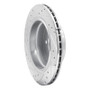R1 88-94 BMW 750IL Rear Right Drilled & Slotted Silver Brake Rotor