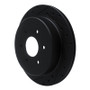R1 17-24 Nissan Titan Rear Left Drilled & Slotted Black Brake Rotor