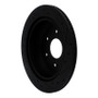 R1 17-24 Nissan Titan Rear Left Drilled & Slotted Black Brake Rotor