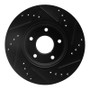 R1 14-23 Nissan X-Trail (Mexico) Front Left Drilled & Slotted Black Brake Rotor
