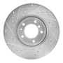 R1 89-95 BMW 530I Front Right Drilled & Slotted Silver Brake Rotor