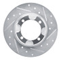 R1 85-91 Dodge COLT Front Right Drilled & Slotted Silver Brake Rotor