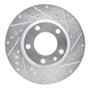 R1 88-91 BMW M3 Front Right Drilled & Slotted Silver Brake Rotor