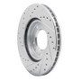 R1 88-91 BMW M3 Front Right Drilled & Slotted Silver Brake Rotor