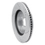 R1 20-24 Land Rover Defender 90 Rear Left Drilled & Slotted Silver Brake Rotor