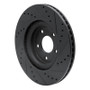 R1 14-19 Nissan X-Trail (Mexico) Front Left Drilled & Slotted Black Brake Rotor