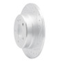 R1 87-92 BMW 735IL Rear Right Drilled & Slotted Silver Brake Rotor