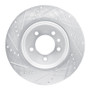 R1 20-25 Land Rover Defender 90 Rear Right Drilled & Slotted Silver Brake Rotor