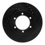 R1 98-15 Nissan NP300 (Mexico) Front Right Drilled & Slotted Black Brake Rotor