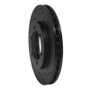 R1 98-15 Nissan NP300 (Mexico) Front Right Drilled & Slotted Black Brake Rotor