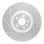 R1 20-25 Jaguar E-Pace Front Left Drilled & Slotted Silver Brake Rotor