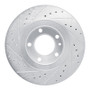 R1 87-88 BMW M5 Front Right Drilled & Slotted Silver Brake Rotor