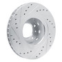 R1 87-88 BMW M6 Front Left Drilled & Slotted Silver Brake Rotor