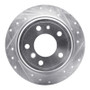 R1 81-86 BMW 733I Rear Right Drilled & Slotted Silver Brake Rotor