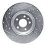 R1 20-22 Jaguar E-Pace Rear Right Drilled & Slotted Silver Brake Rotor