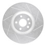 R1 20-25 Jaguar E-Pace Front Right Drilled & Slotted Silver Brake Rotor