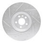 R1 20-25 Jaguar E-Pace Front Right Drilled & Slotted Silver Brake Rotor
