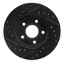 R1 80-89 Buick CENTURY Front Right Drilled & Slotted Black Brake Rotor