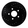 R1 80-89 Buick SKYLARK Front Left Drilled & Slotted Black Brake Rotor