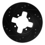 R1 84-86 Nissan 300ZX Front Right Drilled & Slotted Black Brake Rotor