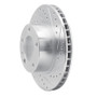 R1 82-89 BMW 535I Front Right Drilled & Slotted Silver Brake Rotor