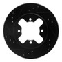 R1 84-86 Nissan 300ZX Front Left Drilled & Slotted Black Brake Rotor