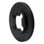 R1 84-86 Nissan 300ZX Front Left Drilled & Slotted Black Brake Rotor
