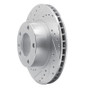 R1 82-89 BMW 535I Front Left Drilled & Slotted Silver Brake Rotor