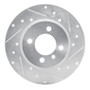 R1 84-85 BMW 318I Front Right Drilled & Slotted Silver Brake Rotor