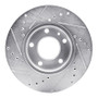 R1 82-86 BMW 735I Front Right Drilled & Slotted Silver Brake Rotor