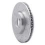 R1 18-20 Land Rover Range Rover Front Left Drilled & Slotted Silver Brake Rotor