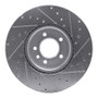 R1 18-20 Land Rover Range Rover Front Left Drilled & Slotted Silver Brake Rotor