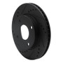 R1 07-17 Nissan TIIDA (Mexico) Front Left Drilled & Slotted Black Brake Rotor
