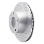R1 76-82 BMW 530I Front Right Drilled & Slotted Silver Brake Rotor
