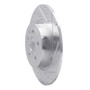 R1 16-19 Land Rover Range Rover Evoque Rear Right Drilled & Slotted Silver Brake Rotor