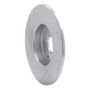 R1 16-19 Land Rover Range Rover Evoque Rear Right Drilled & Slotted Silver Brake Rotor