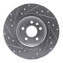 R1 16-19 Land Rover Range Rover Evoque Rear Right Drilled & Slotted Silver Brake Rotor