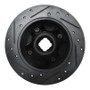 R1 88-88 Nissan Maxima Rear Left Drilled & Slotted Black Brake Rotor