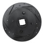 R1 88-88 Nissan Maxima Rear Right Drilled & Slotted Black Brake Rotor
