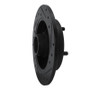 R1 88-88 Nissan Maxima Rear Right Drilled & Slotted Black Brake Rotor