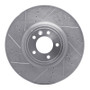 R1 18-25 Land Rover Defender 90 Front Left Drilled & Slotted Silver Brake Rotor