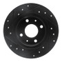 R1 86-06 Nissan TSURU (Mexico) Front Right Drilled & Slotted Black Brake Rotor